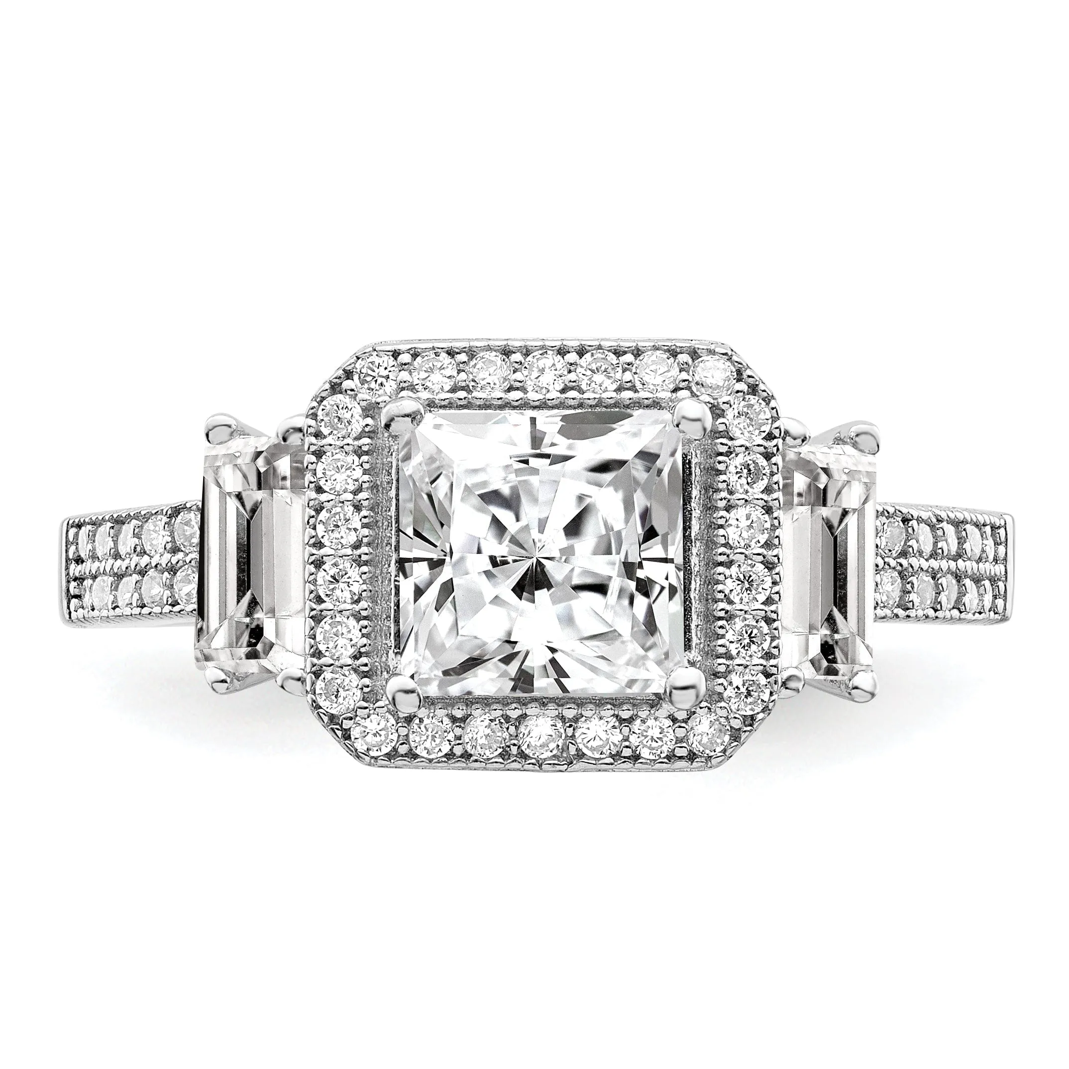 Sterling Silver Cubic Zirconia Ring