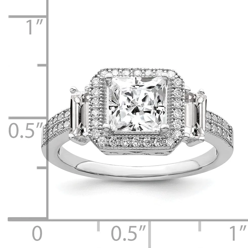 Sterling Silver Cubic Zirconia Ring
