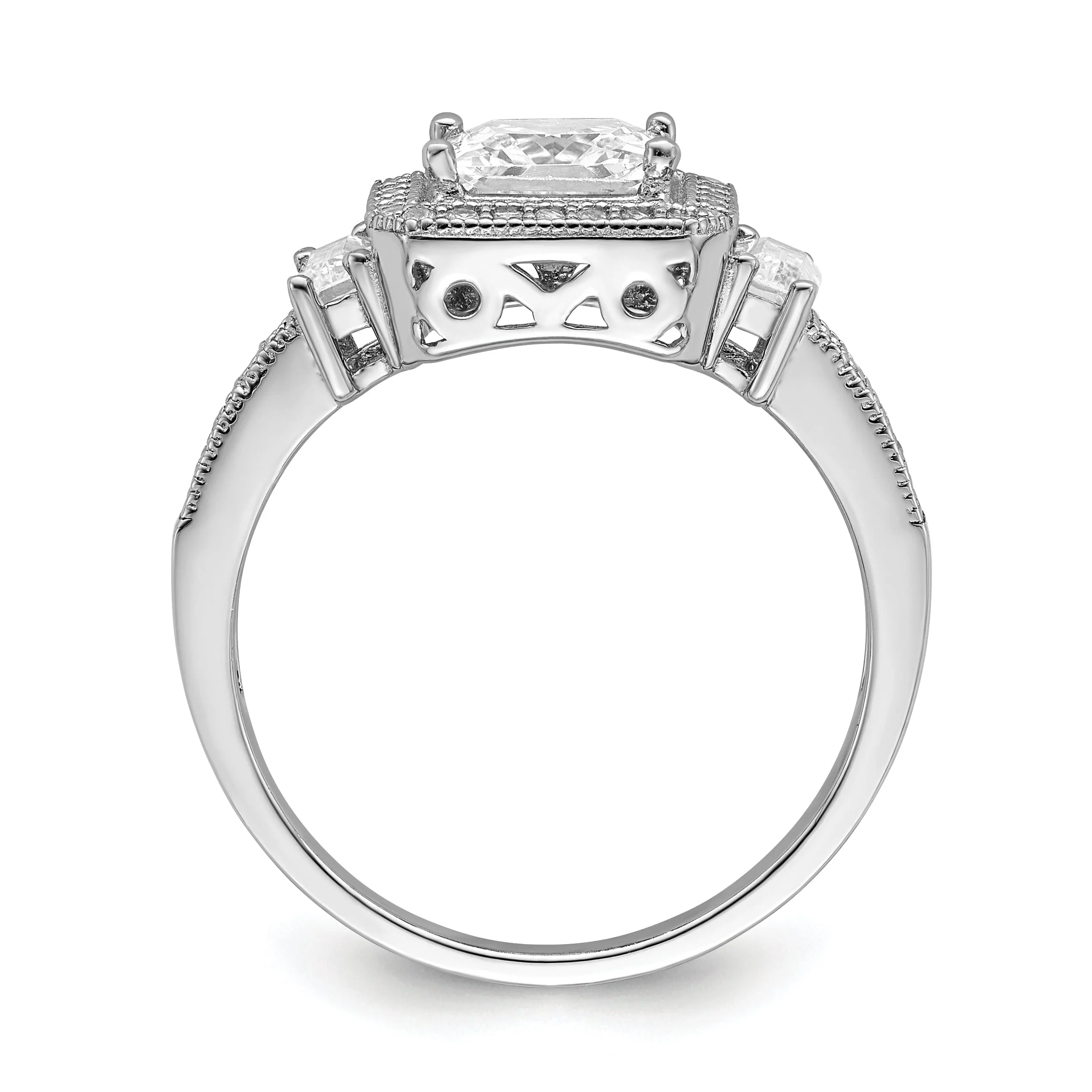 Sterling Silver Cubic Zirconia Ring