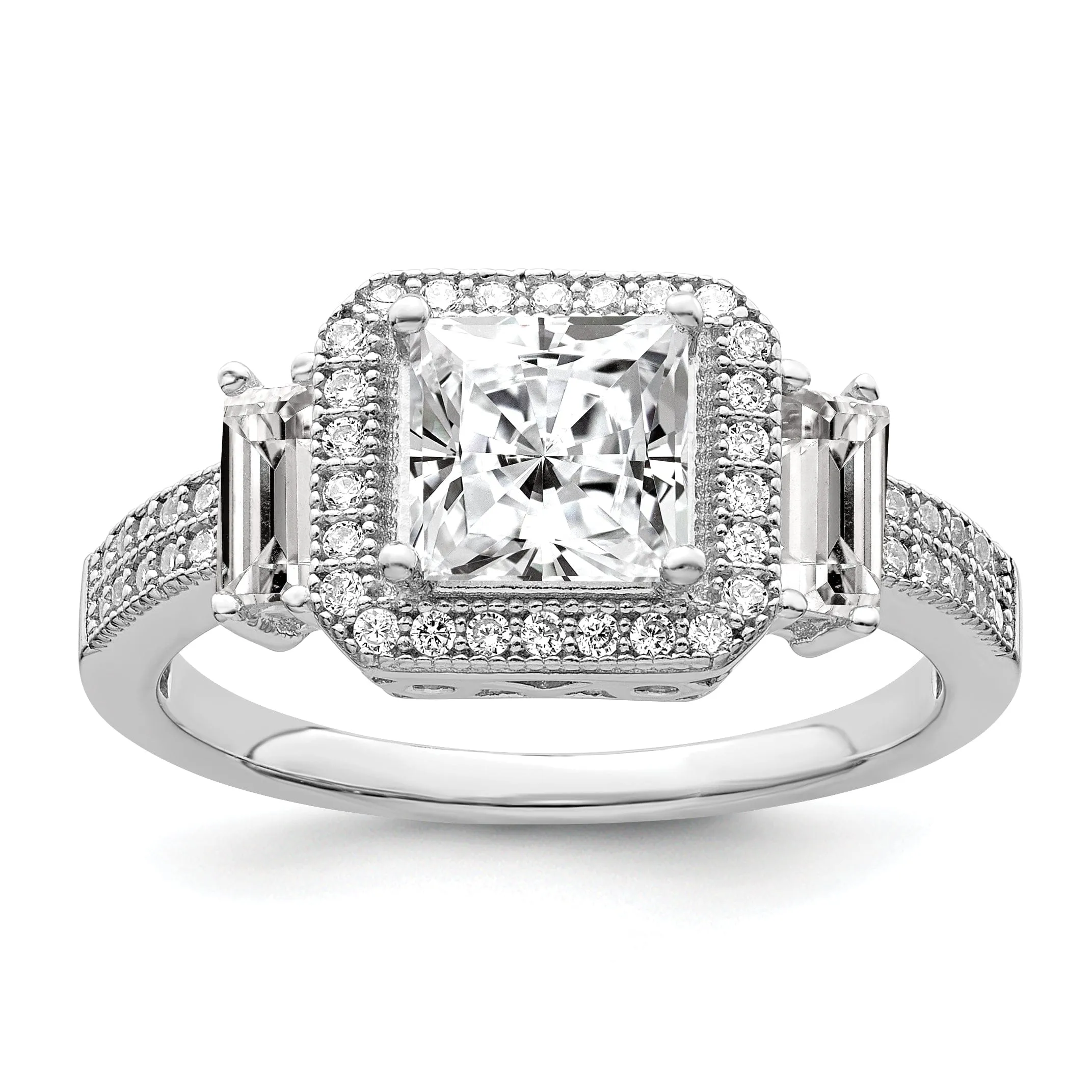 Sterling Silver Cubic Zirconia Ring