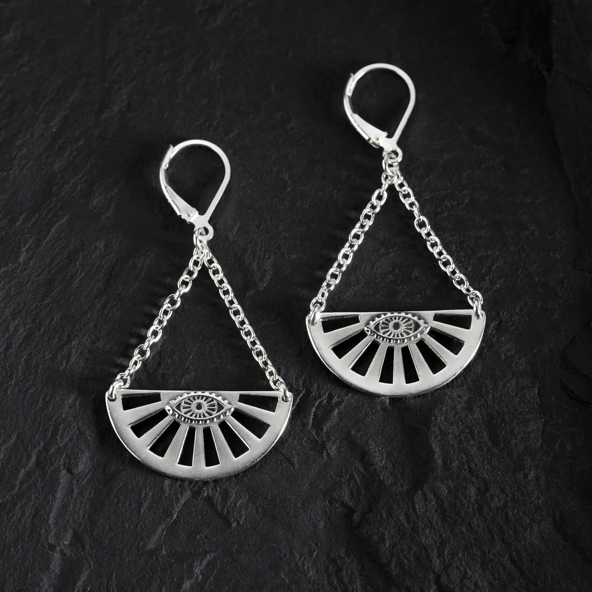 Sterling Silver Eye Swinger Earrings