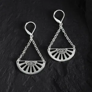 Sterling Silver Eye Swinger Earrings