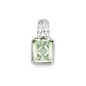 Sterling Silver Green Quartz Pendant