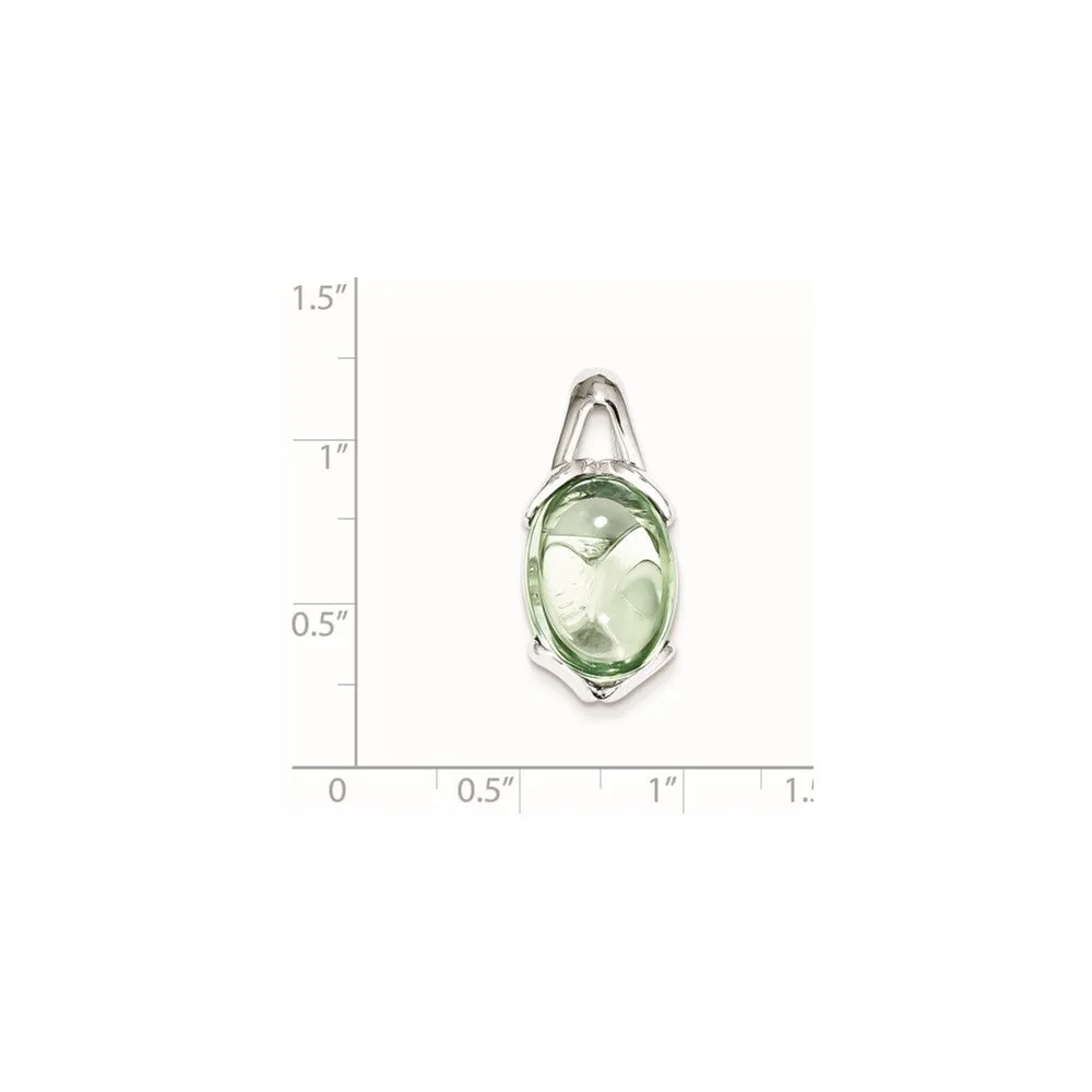 Sterling Silver Green Quartz Pendant