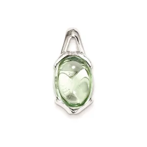 Sterling Silver Green Quartz Pendant