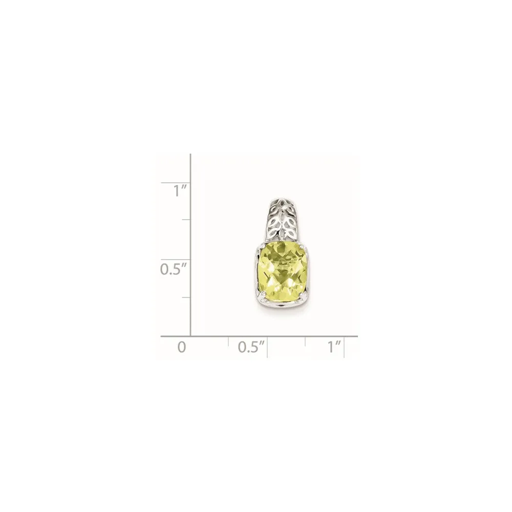 Sterling Silver Lemon Quartz Pendant