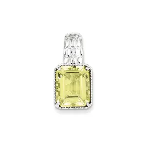 Sterling Silver Lemon Quartz Pendant