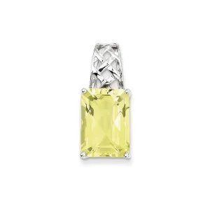 Sterling Silver Lemon Quartz Pendant