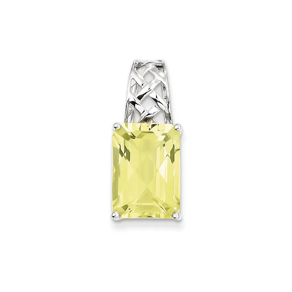 Sterling Silver Lemon Quartz Pendant