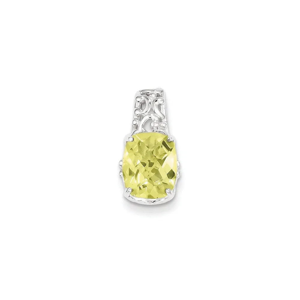 Sterling Silver Lemon Quartz Pendant