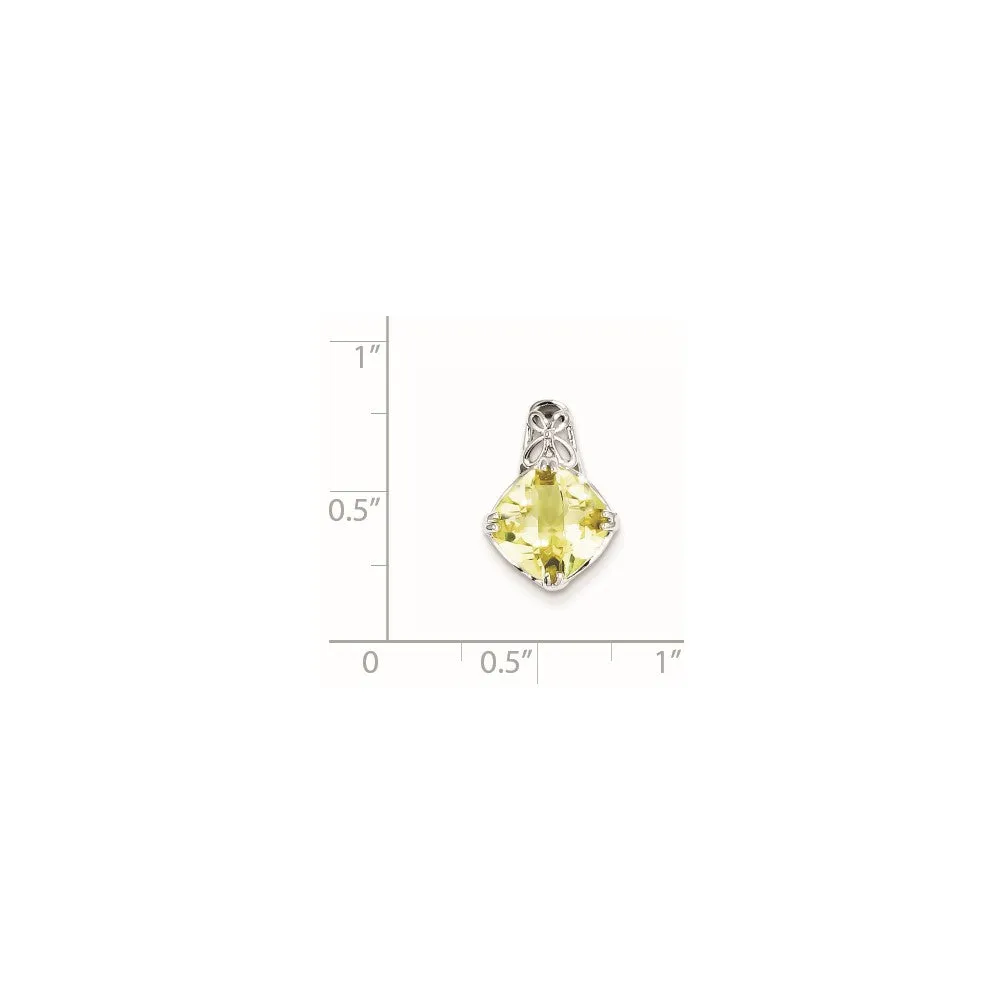 Sterling Silver Lemon Quartz Pendant