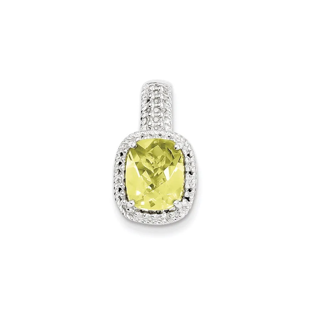Sterling Silver Lemon Quartz Pendant