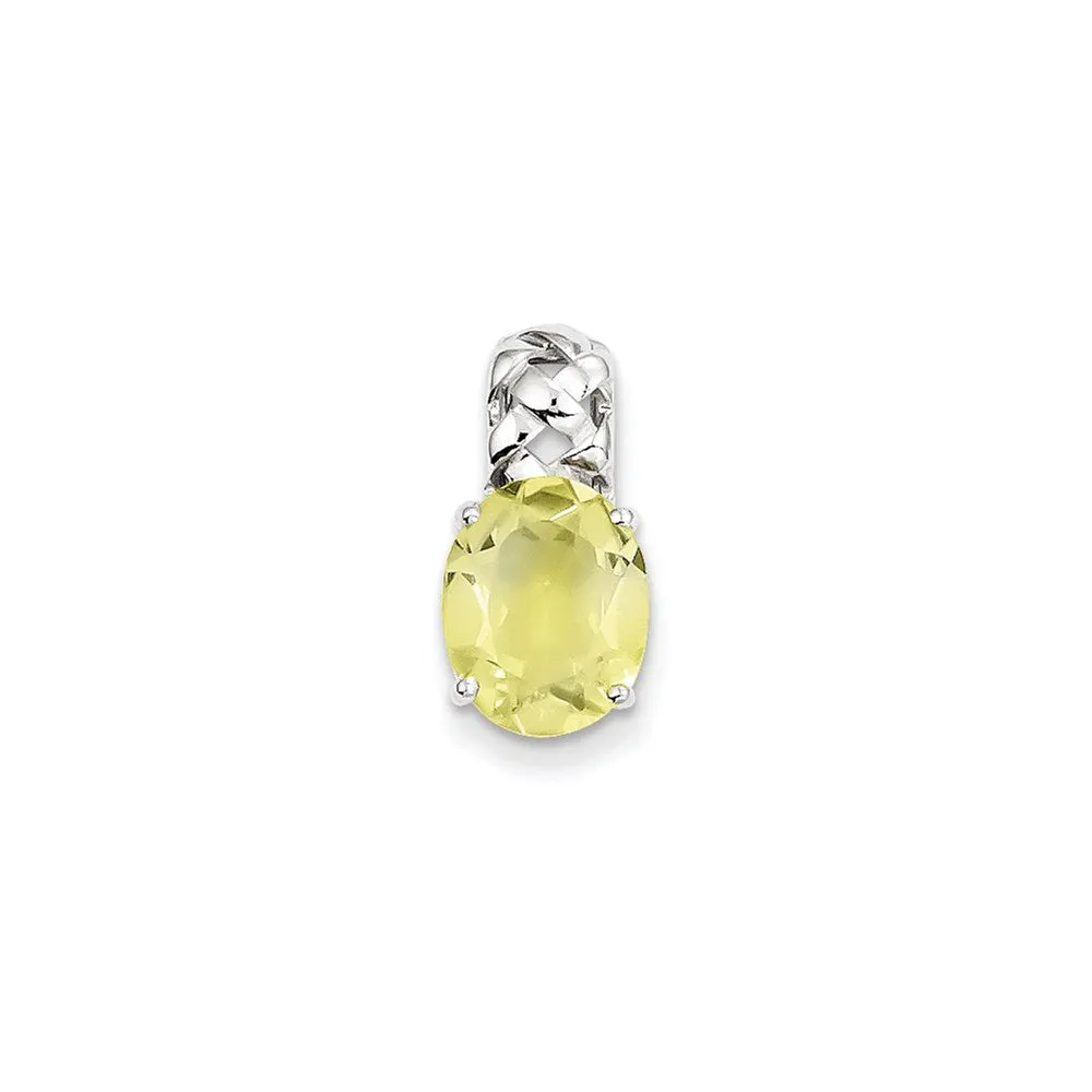 Sterling Silver Lemon Quartz Pendant