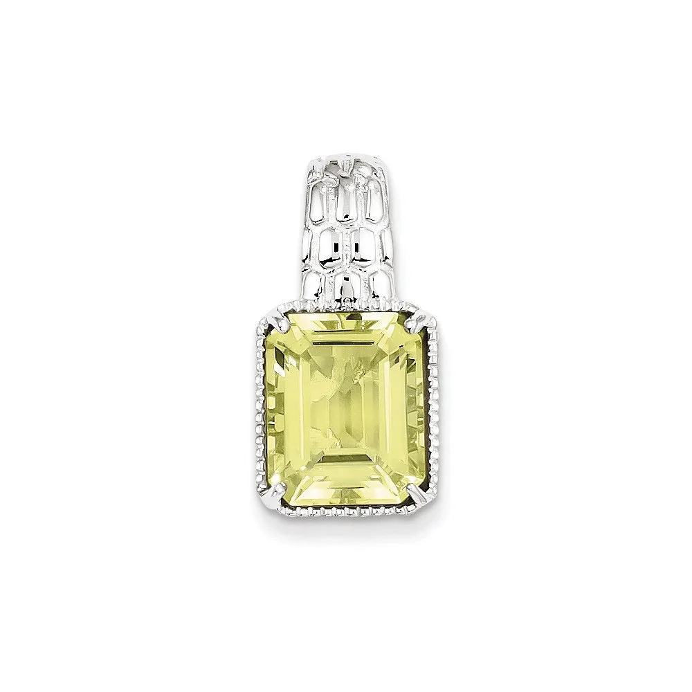 Sterling Silver Lemon Quartz Pendant