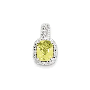 Sterling Silver Lemon Quartz Pendant