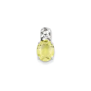 Sterling Silver Lemon Quartz Pendant