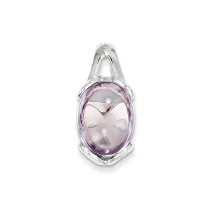 Sterling Silver Pink Quartz Pendant