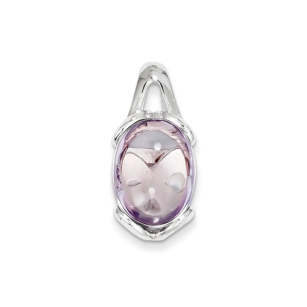 Sterling Silver Pink Quartz Pendant
