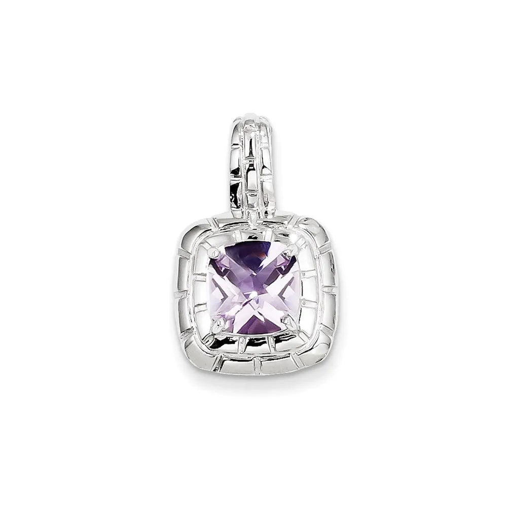 Sterling Silver Pink Quartz Pendant