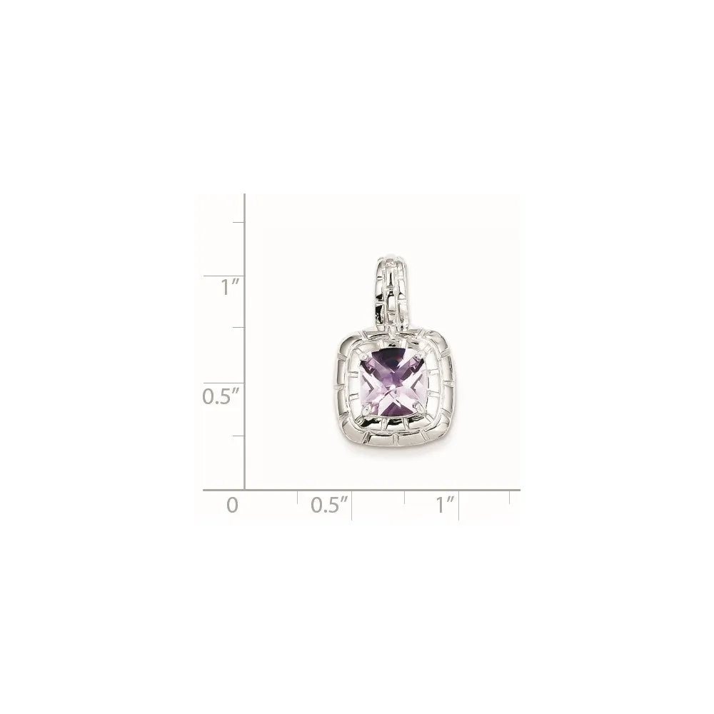 Sterling Silver Pink Quartz Pendant