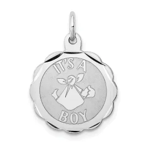 Sterling Silver Polish Its a Boy Charm Pendant
