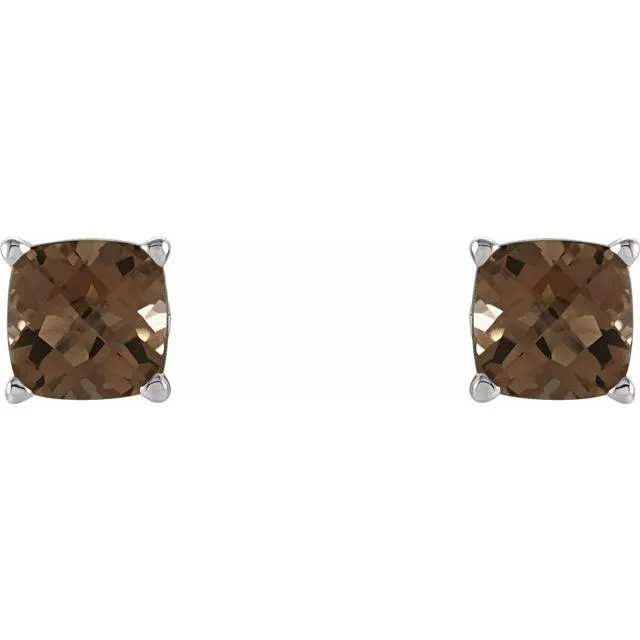 Sterling Silver Smoky Quartz Earrings
