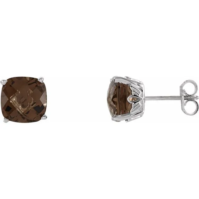Sterling Silver Smoky Quartz Earrings