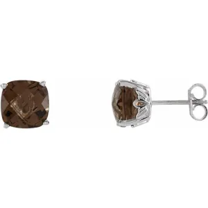 Sterling Silver Smoky Quartz Earrings