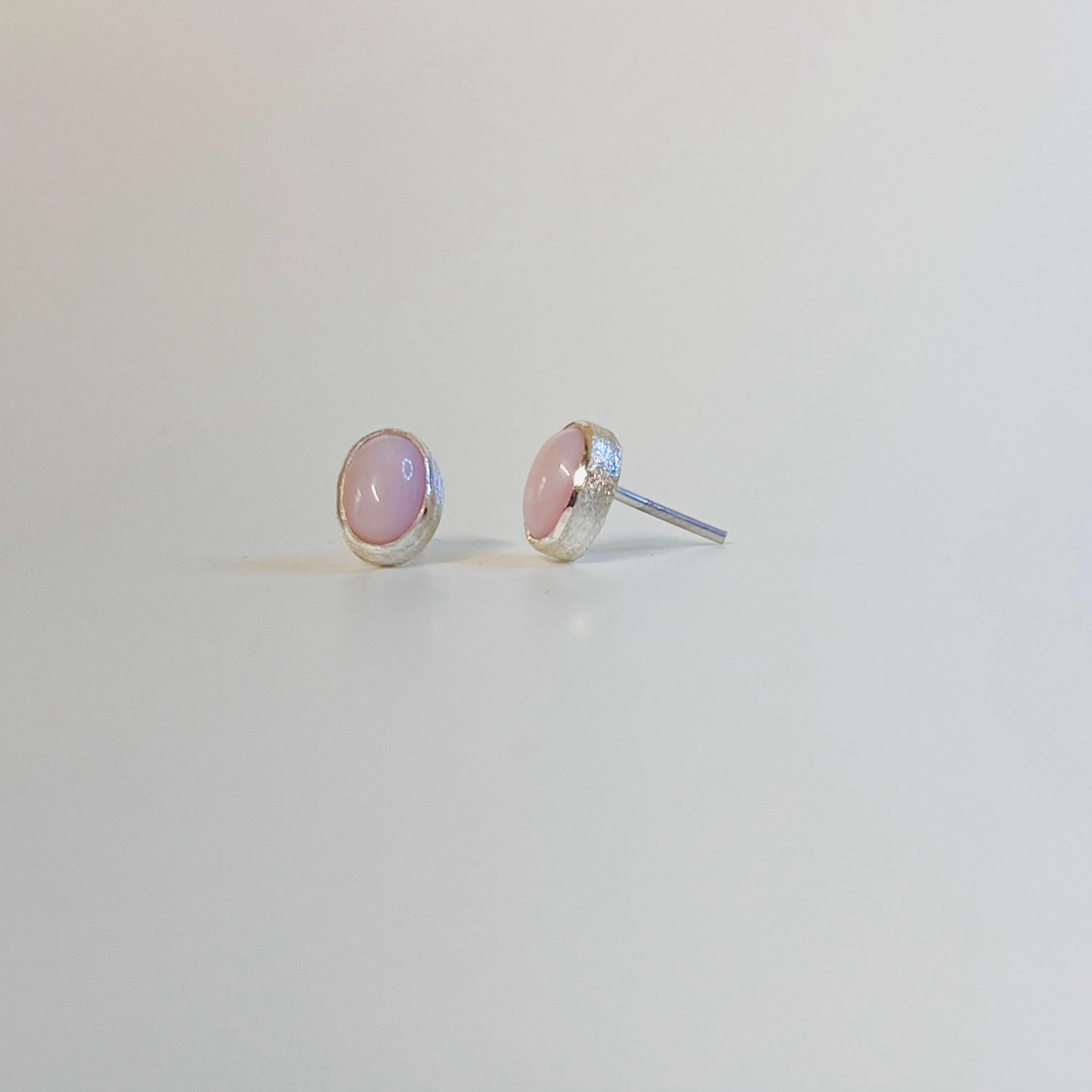 Sterling Silver Summer Earring Collection - Pink Opal