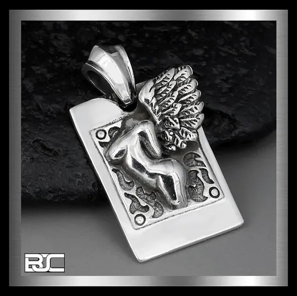 Sterling Silver Venus Dog Tag Pendant