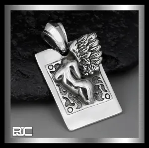 Sterling Silver Venus Dog Tag Pendant