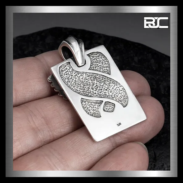 Sterling Silver Venus Dog Tag Pendant