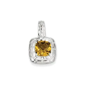 Sterling Silver Whiskey Quartz Pendant