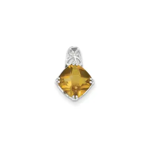 Sterling Silver Whiskey Quartz Pendant