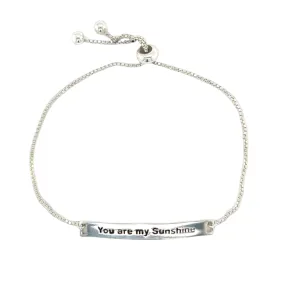 Sterling Silver ‘You Are My Sunshine’ Adjustable Bracelet - C39869