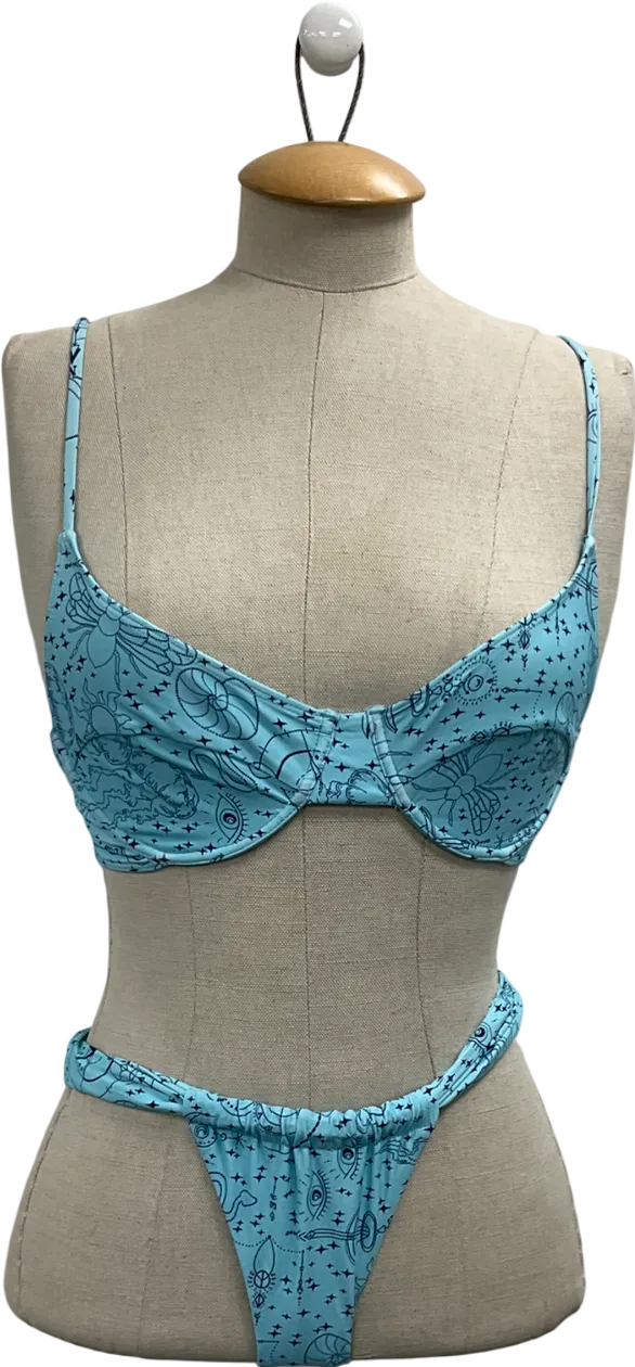 Stone fox swim Blue Bikini With Detailed Design UK XS