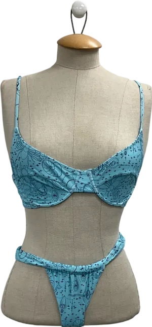 Stone fox swim Blue Bikini With Detailed Design UK XS