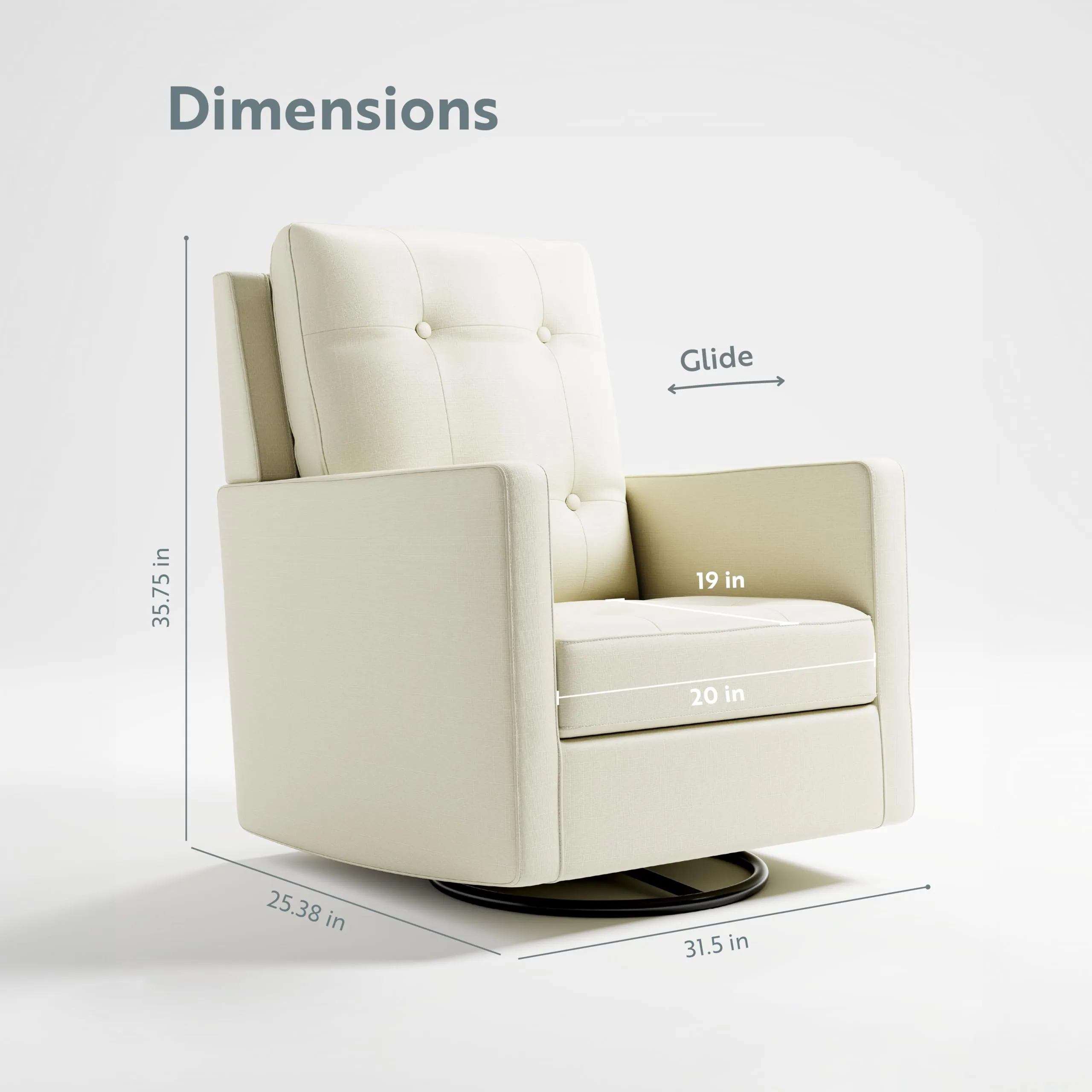 Storkcraft Beckett Spaces Swivel Glider Nursery Chair (Pearl)