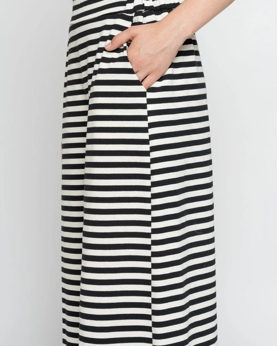 Striped Elastic Palazzo Pant