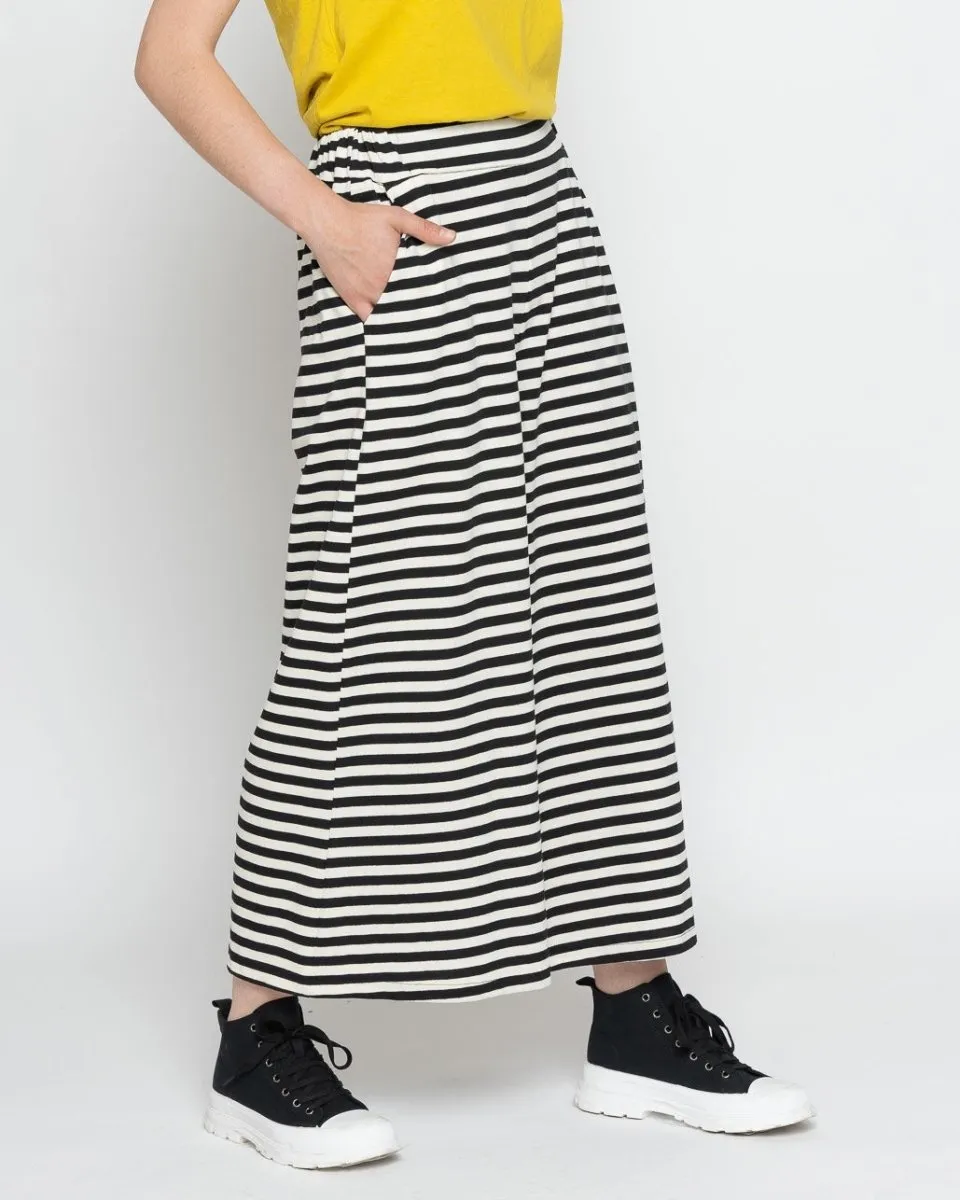 Striped Elastic Palazzo Pant