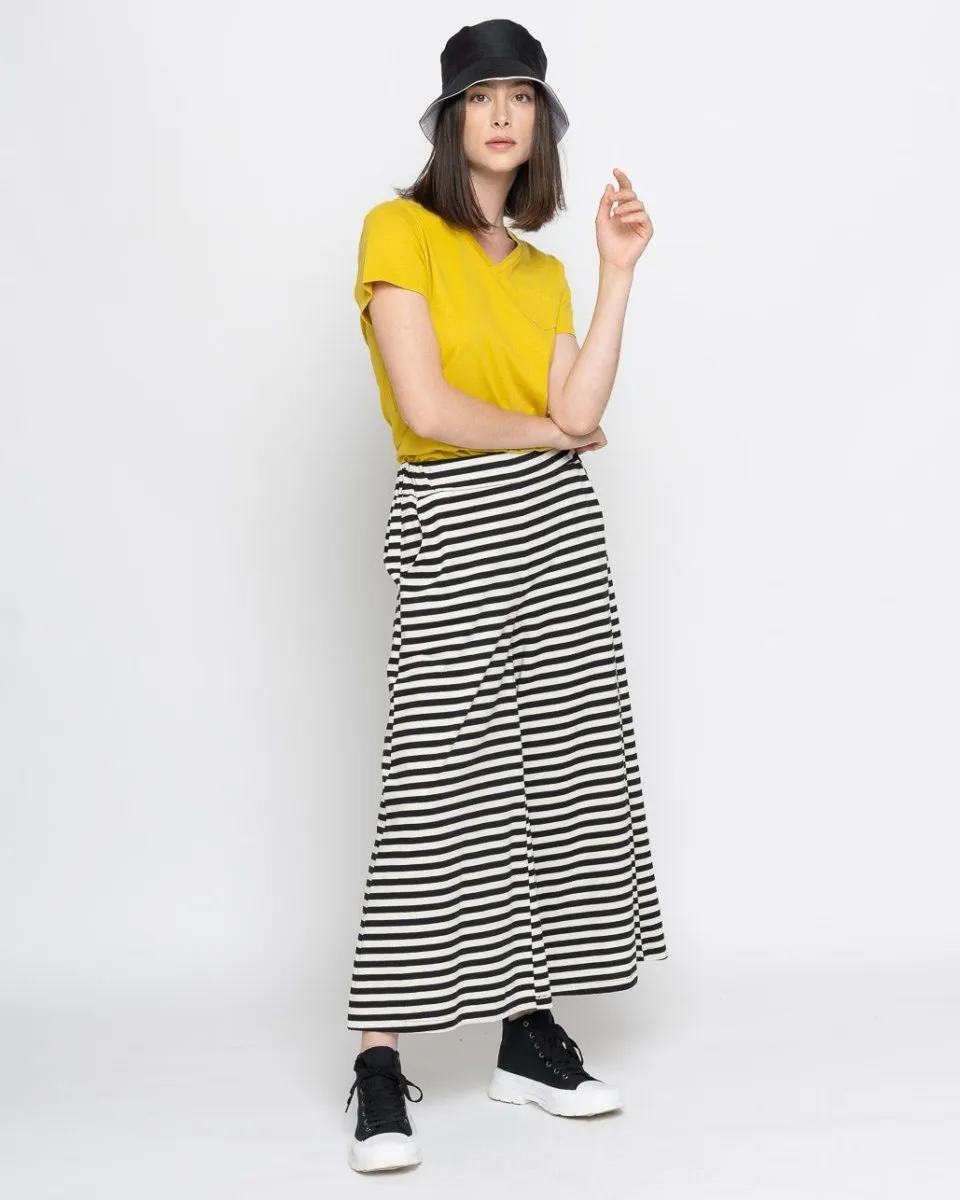 Striped Elastic Palazzo Pant