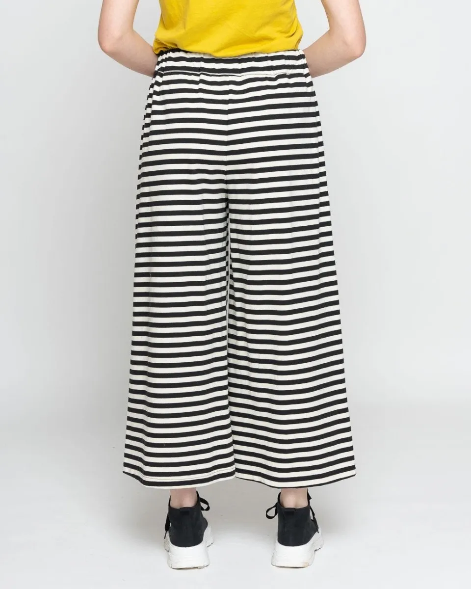 Striped Elastic Palazzo Pant