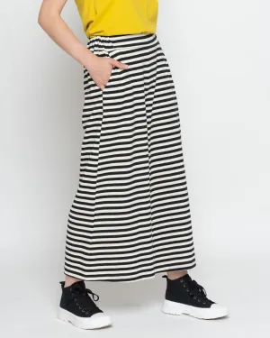 Striped Elastic Palazzo Pant