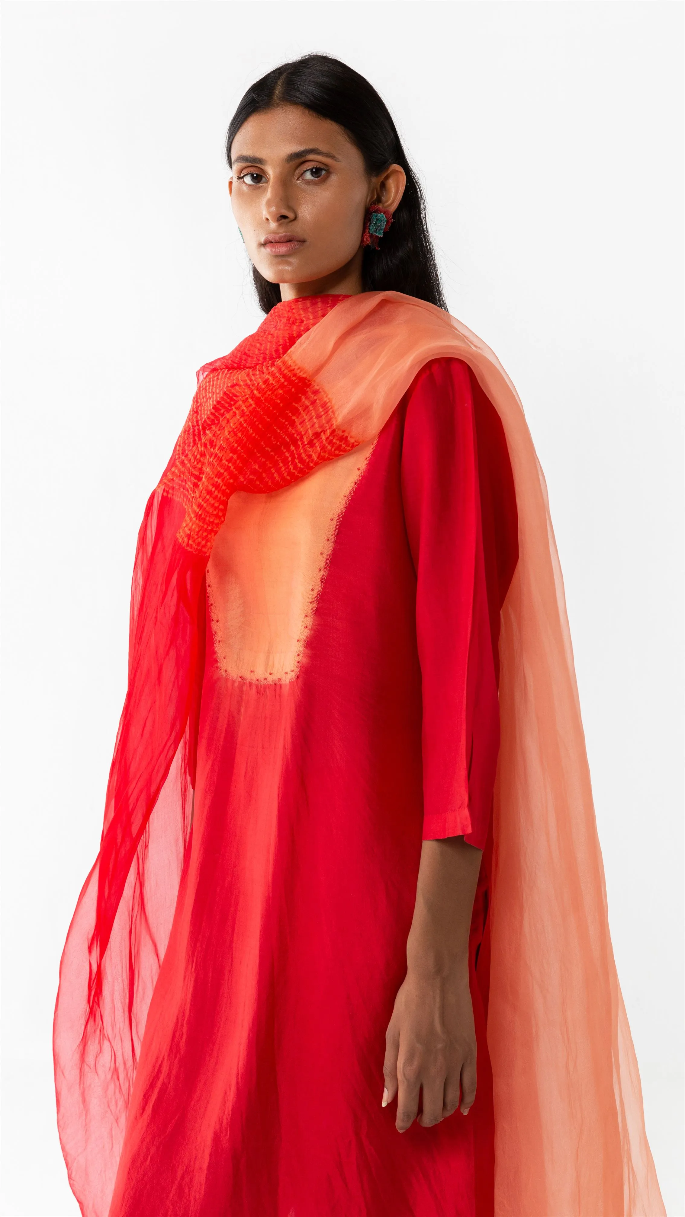 Studio Medium   I   Shibori Ambonnay CHORD CO-ORD - PEACH/REDPOL 07