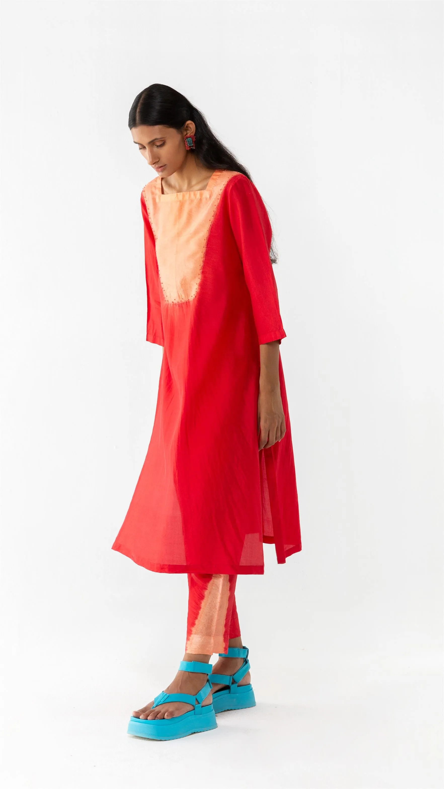 Studio Medium   I   Shibori Ambonnay CHORD CO-ORD - PEACH/REDPOL 07