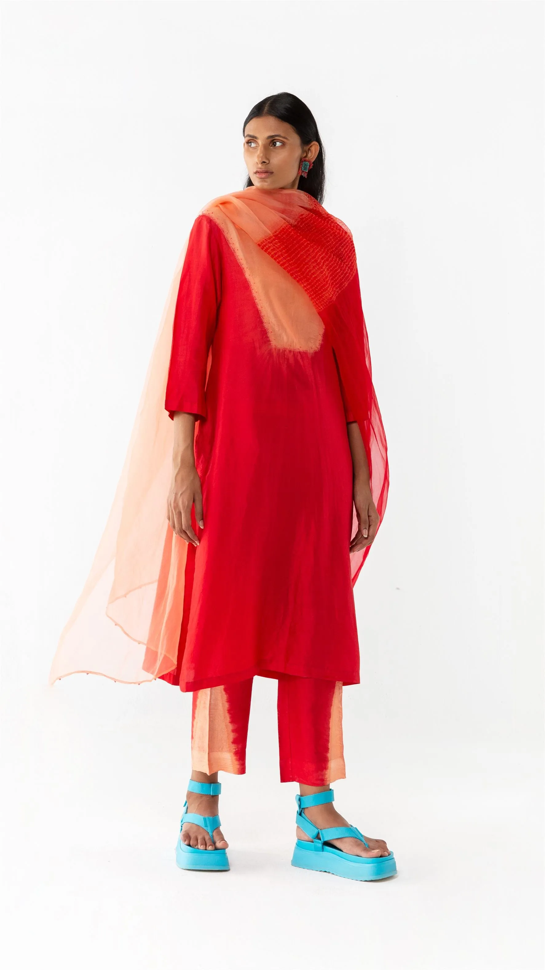 Studio Medium   I   Shibori Ambonnay CHORD CO-ORD - PEACH/REDPOL 07