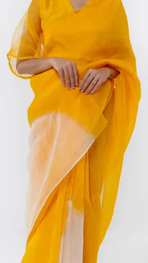 Studio Medium   I   Shibori Barberesco POLKA ORGANZA SAREE - CHROMEPOL 30