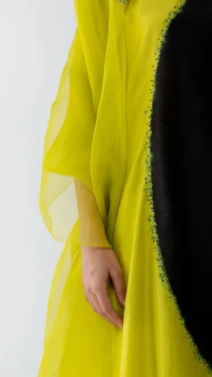 Studio Medium   I   Shibori Cointreau POLKA CO-ORD - BLACK/LIMEPOL 14
