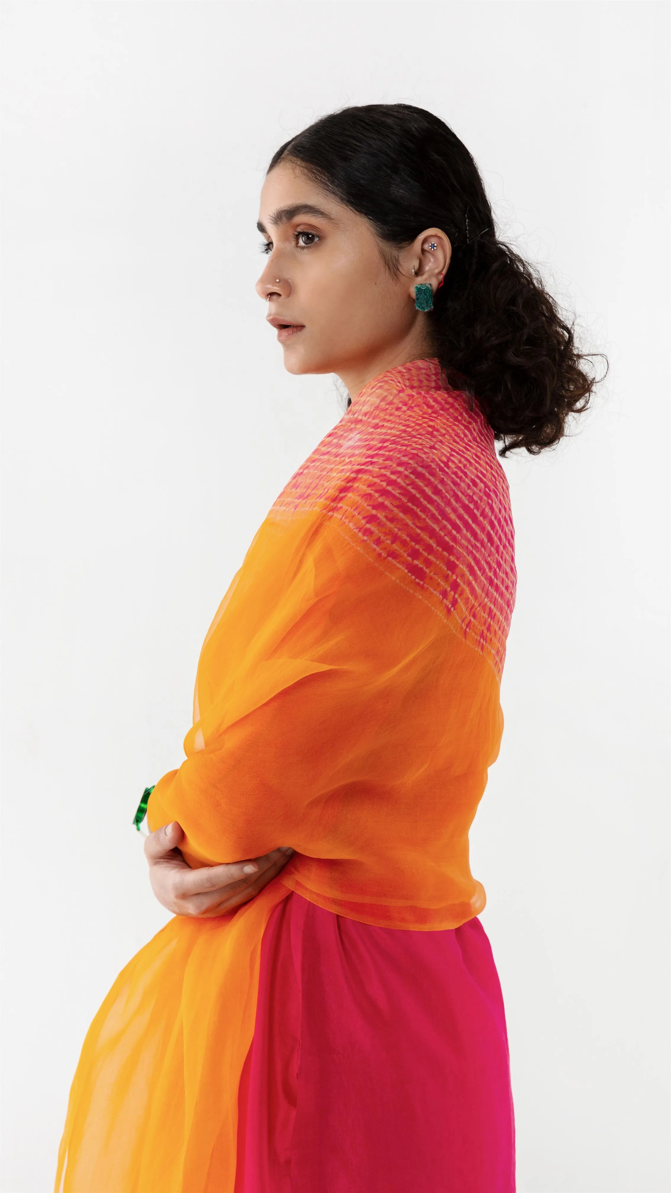 Studio Medium   I   Shibori Mesnil POLKA CO-ORD - ORANGE/PINKPOL 06