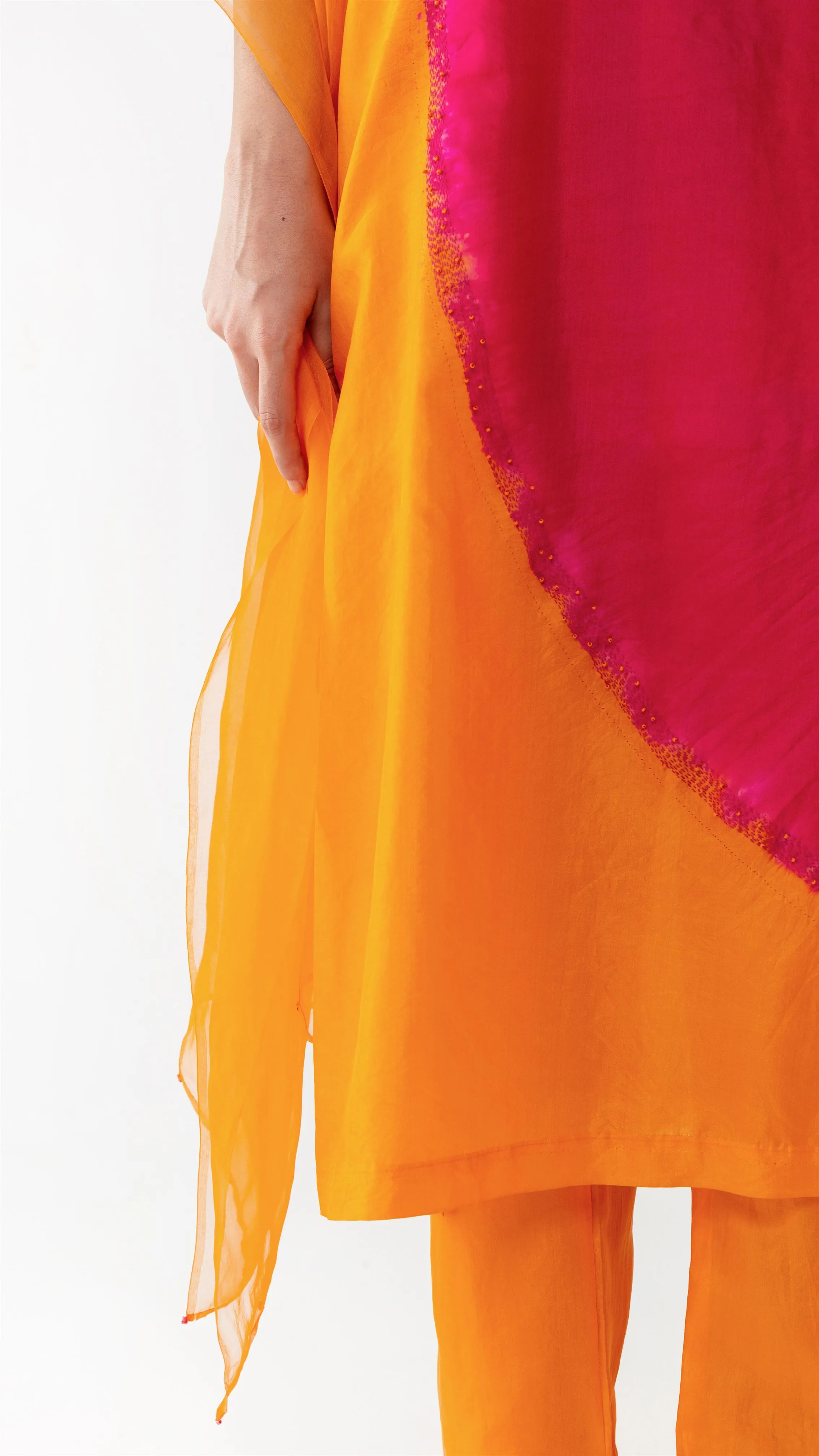 Studio Medium   I   Shibori Mesnil POLKA CO-ORD - ORANGE/PINKPOL 06